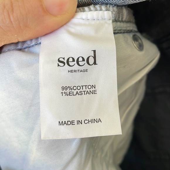 💙SEED HERITAGE denim mini skirt with controlled frayed hem - Picture 10 of 13